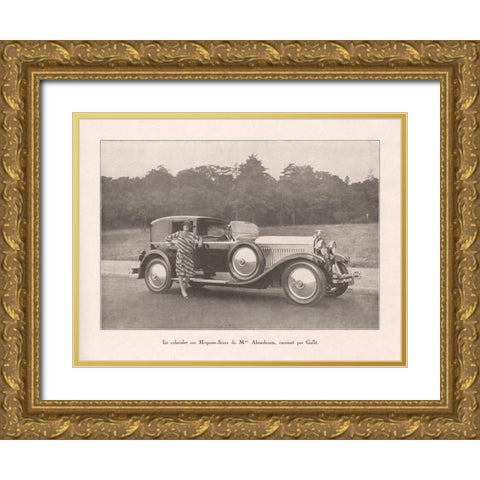 French Country Drive III Gold Ornate Wood Framed Art Print with Double Matting by Wild Apple Portfolio