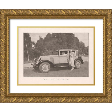 French Country Drive IV Gold Ornate Wood Framed Art Print with Double Matting by Wild Apple Portfolio