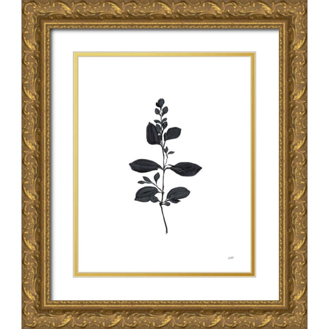 Botanical Study Branch Gold Ornate Wood Framed Art Print with Double Matting by Purinton, Julia