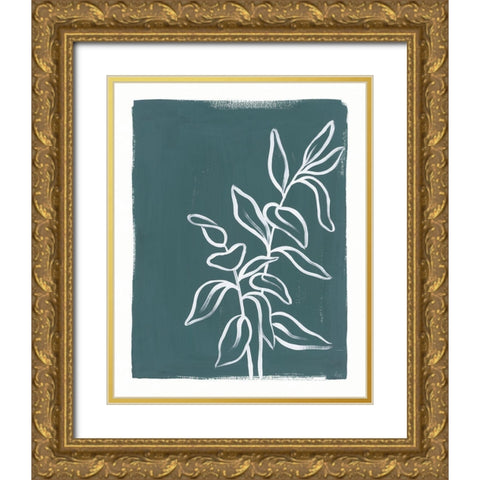 Porch Plant I Gold Ornate Wood Framed Art Print with Double Matting by Marshall, Laura