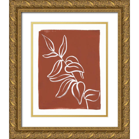 Porch Plant II Gold Ornate Wood Framed Art Print with Double Matting by Marshall, Laura