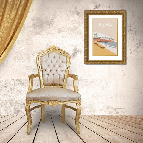 Sri Lanka Gold Ornate Wood Framed Art Print with Double Matting by Escalante, Omar