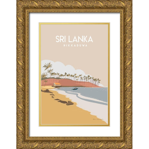 Sri Lanka Gold Ornate Wood Framed Art Print with Double Matting by Escalante, Omar