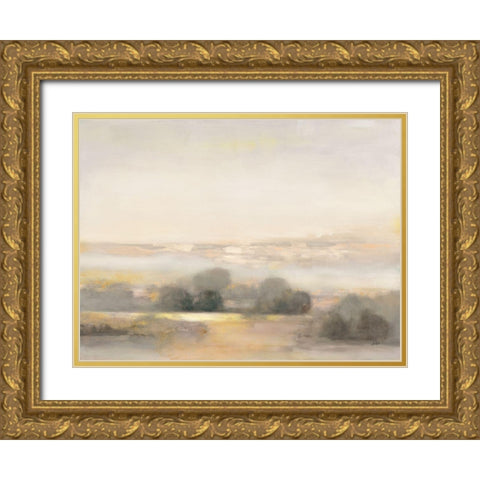 Atmospheric Neutral Gold Ornate Wood Framed Art Print with Double Matting by Purinton, Julia