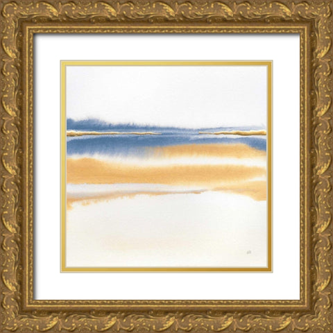 Blue and Orange II Gold Ornate Wood Framed Art Print with Double Matting by Paschke, Chris