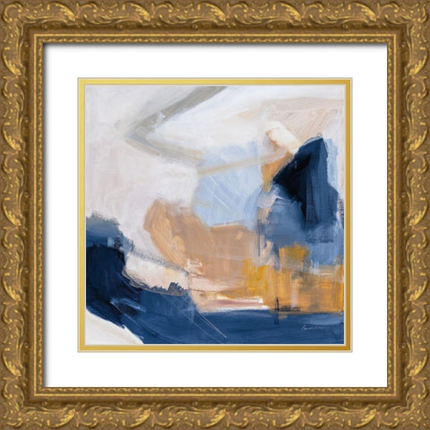 Riverbank Gold Ornate Wood Framed Art Print with Double Matting by Munger, Pamela