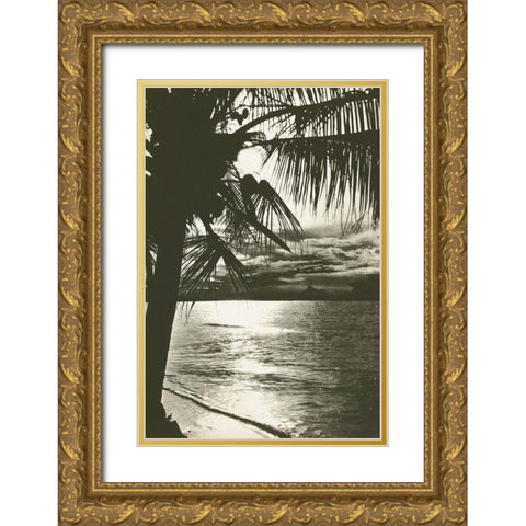 Palm Beach II Gold Ornate Wood Framed Art Print with Double Matting by Wild Apple Portfolio