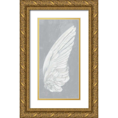 Wings III on Gray Gold Ornate Wood Framed Art Print with Double Matting by Wiens, James
