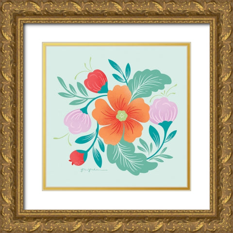 Market Flowers II Gold Ornate Wood Framed Art Print with Double Matting by Graham, Gia