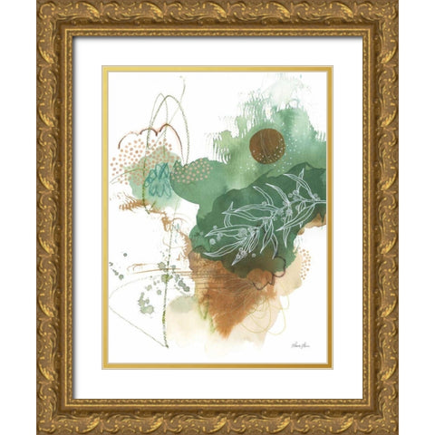 Nature Abstract II Gold Ornate Wood Framed Art Print with Double Matting by Horn, Laura