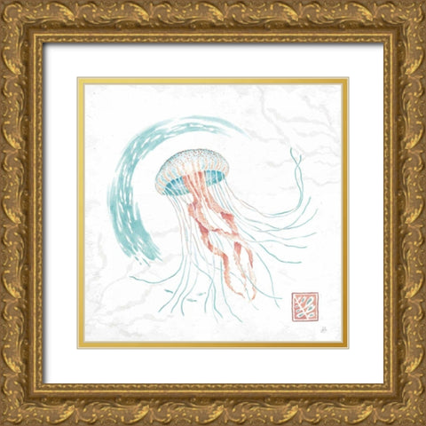 Delicate Sea IV Gold Ornate Wood Framed Art Print with Double Matting by Brissonnet, Daphne