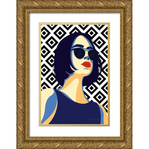Style and Attitude I Gold Ornate Wood Framed Art Print with Double Matting by Escalante, Omar