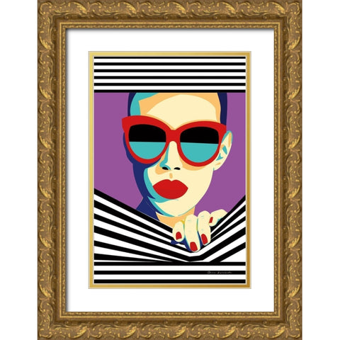 Style and Attitude II Gold Ornate Wood Framed Art Print with Double Matting by Escalante, Omar