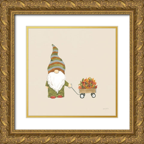 Harvest Gnomes II Neutral Gold Ornate Wood Framed Art Print with Double Matting by Jackson, Jenaya
