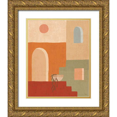 Simple Scenes I Gold Ornate Wood Framed Art Print with Double Matting by Charron, Veronique
