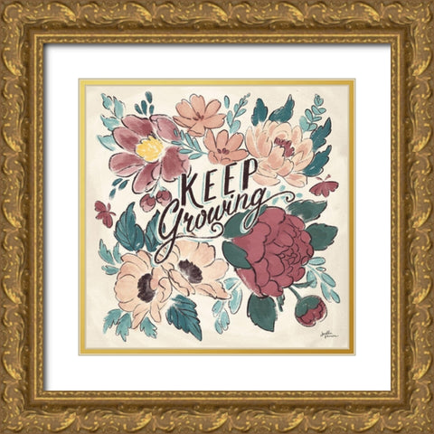 Keep Growing I Gold Ornate Wood Framed Art Print with Double Matting by Penner, Janelle