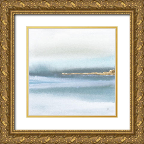 Blue Earth I Gold Ornate Wood Framed Art Print with Double Matting by Paschke, Chris