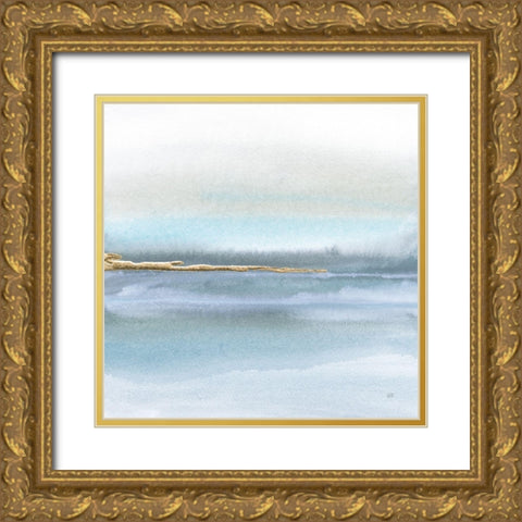 Blue Earth II Gold Ornate Wood Framed Art Print with Double Matting by Paschke, Chris