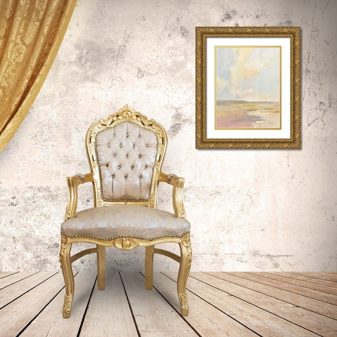 Light Cloud Gold Ornate Wood Framed Art Print with Double Matting by Vassileva, Silvia