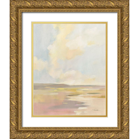 Light Cloud Gold Ornate Wood Framed Art Print with Double Matting by Vassileva, Silvia