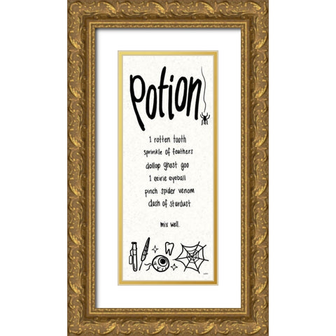 Witches Potion VII Gold Ornate Wood Framed Art Print with Double Matting by York, Leah