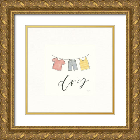 Wash Dry Fold Repeat II Gold Ornate Wood Framed Art Print with Double Matting by Jackson, Jenaya
