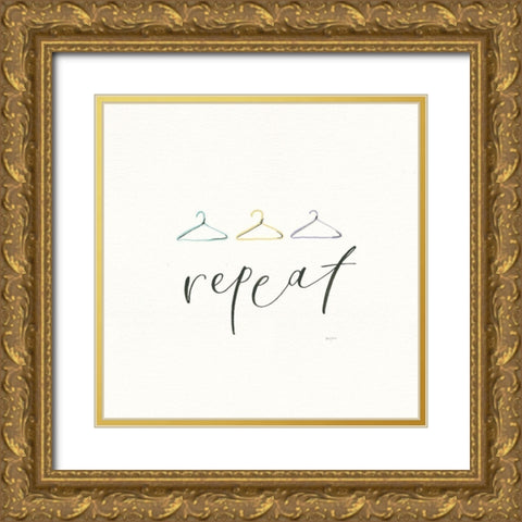 Wash Dry Fold Repeat IV Gold Ornate Wood Framed Art Print with Double Matting by Jackson, Jenaya
