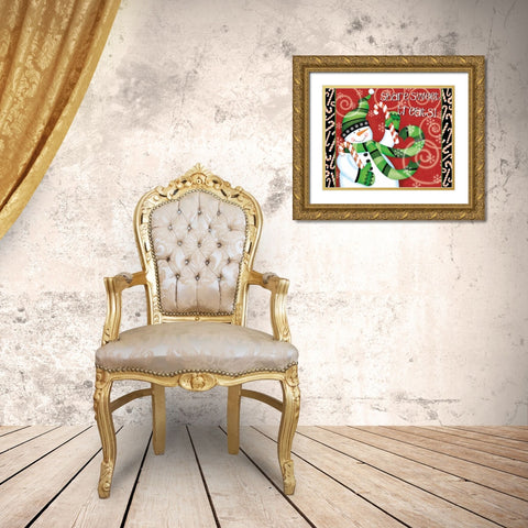 Sweet  Holidays I Gold Ornate Wood Framed Art Print with Double Matting by Charron, Veronique