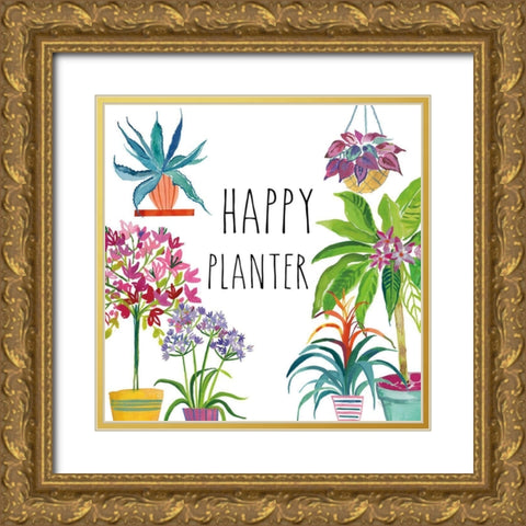 Tropical Home I Gold Ornate Wood Framed Art Print with Double Matting by Zaman, Farida