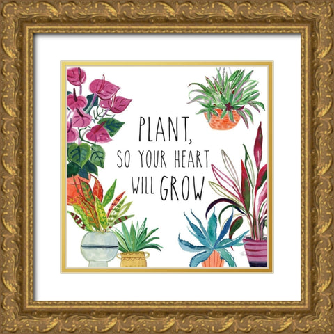 Tropical Home II Gold Ornate Wood Framed Art Print with Double Matting by Zaman, Farida