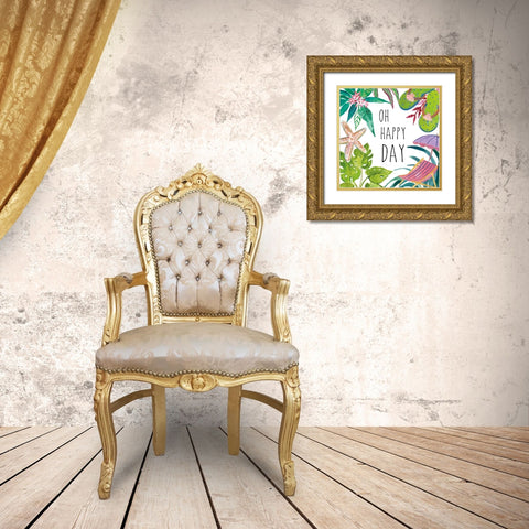Tropical Home III Gold Ornate Wood Framed Art Print with Double Matting by Zaman, Farida