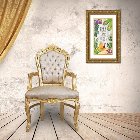Tropical Home VI Gold Ornate Wood Framed Art Print with Double Matting by Zaman, Farida