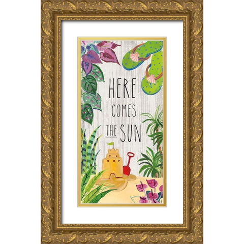 Tropical Home VI Gold Ornate Wood Framed Art Print with Double Matting by Zaman, Farida