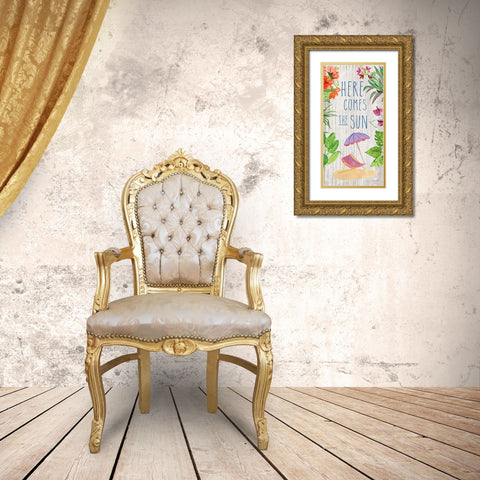 Tropical Home VIII Gold Ornate Wood Framed Art Print with Double Matting by Zaman, Farida