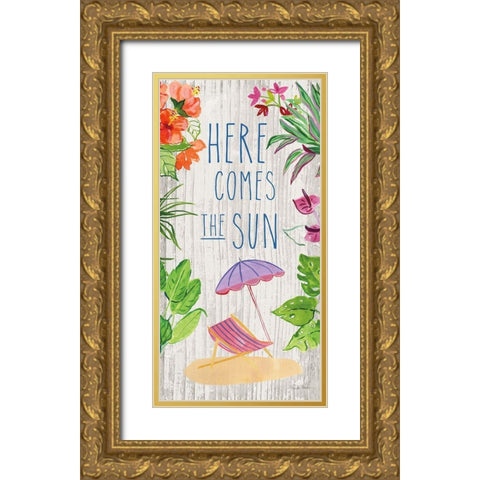 Tropical Home VIII Gold Ornate Wood Framed Art Print with Double Matting by Zaman, Farida