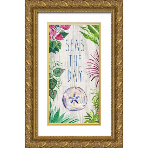 Tropical Home IX Gold Ornate Wood Framed Art Print with Double Matting by Zaman, Farida