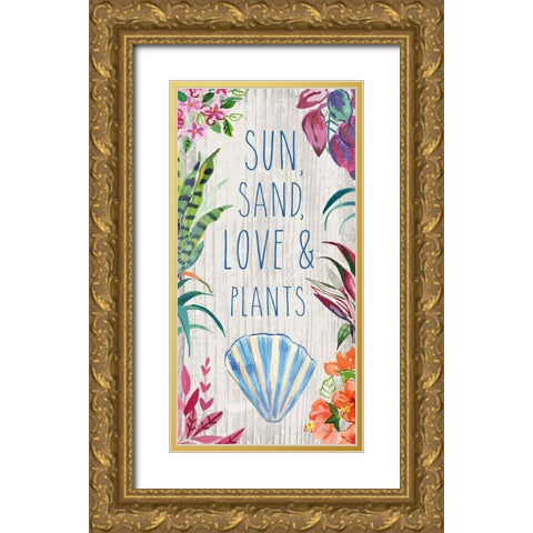 Tropical Home X Gold Ornate Wood Framed Art Print with Double Matting by Zaman, Farida