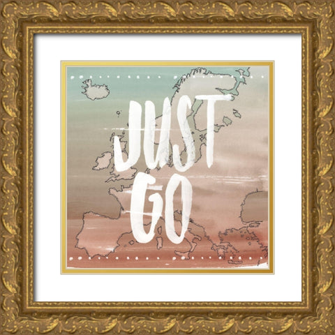 World Traveler II Neutral Gold Ornate Wood Framed Art Print with Double Matting by Miller, Sara Zieve