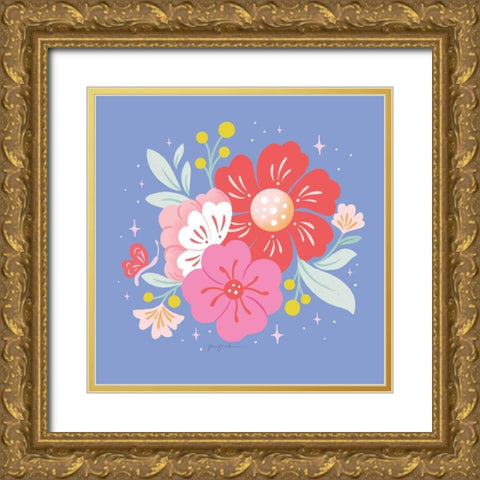 Floral Bouquet I Gold Ornate Wood Framed Art Print with Double Matting by Graham, Gia