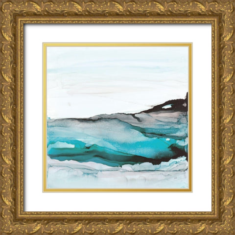 Aquascape I Gold Ornate Wood Framed Art Print with Double Matting by Paschke, Chris