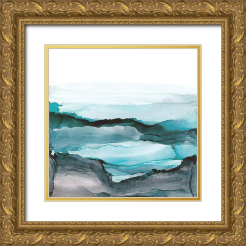 Aquascape II Gold Ornate Wood Framed Art Print with Double Matting by Paschke, Chris