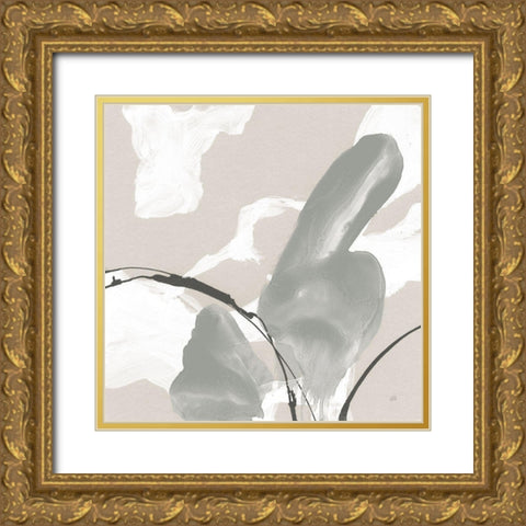 Touch of Gray I Gold Ornate Wood Framed Art Print with Double Matting by Paschke, Chris
