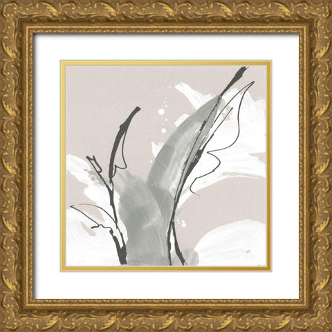 Touch of Gray V Gold Ornate Wood Framed Art Print with Double Matting by Paschke, Chris