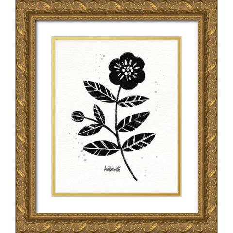 Bold Blooms IV Gold Ornate Wood Framed Art Print with Double Matting by Tavoletti, Anne
