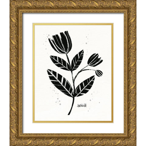 Bold Blooms V Gold Ornate Wood Framed Art Print with Double Matting by Tavoletti, Anne