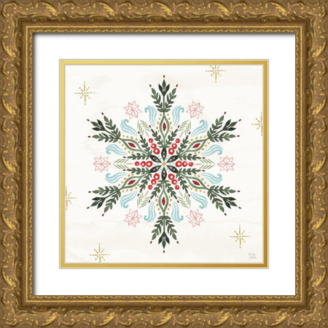 Winter Moment XI Gold Ornate Wood Framed Art Print with Double Matting by June, Dina