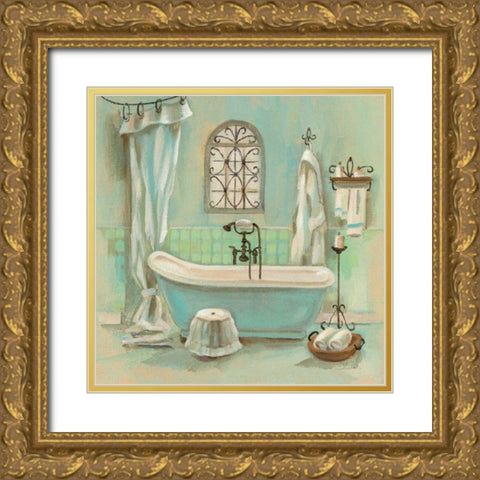 Glass Tile Bath I Gold Ornate Wood Framed Art Print with Double Matting by Vassileva, Silvia