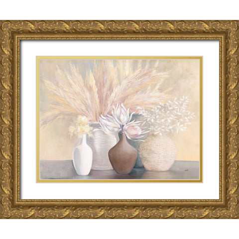 Gentle Still Life Gold Ornate Wood Framed Art Print with Double Matting by Purinton, Julia