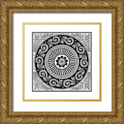 Talavera VIII Gold Ornate Wood Framed Art Print with Double Matting by Green, Nancy