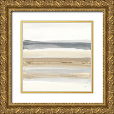 Gray and Sand I Gold Ornate Wood Framed Art Print with Double Matting by Paschke, Chris